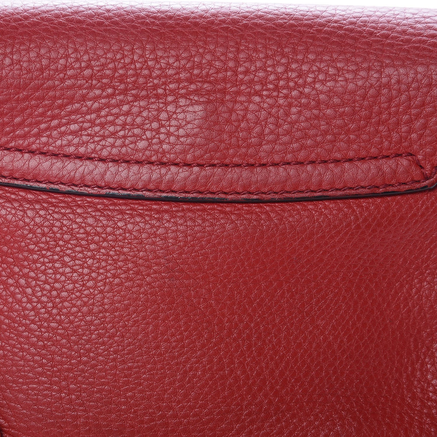 Gucci Pebbled Calfskin Small Soho Flap Crossbody Red 14 of 16