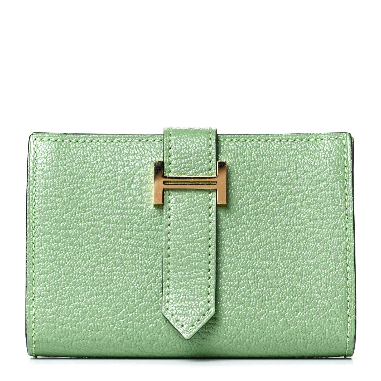 Chevre Mysore Mini Bearn Wallet Vert Criquet
