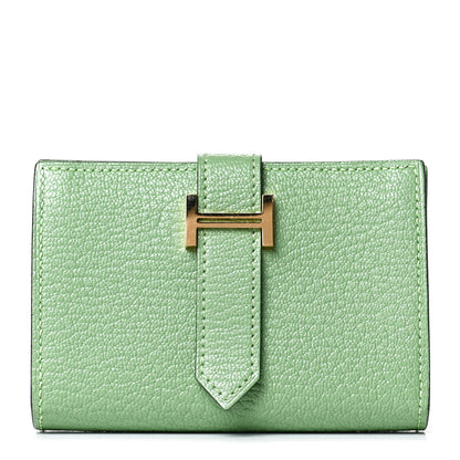 Hermes Chevre Mysore Mini Bearn Wallet Vert Criquet 1 of 5