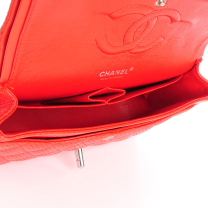 Chanel Lambskin Perforated Medium Double Flap Red 5 of 15