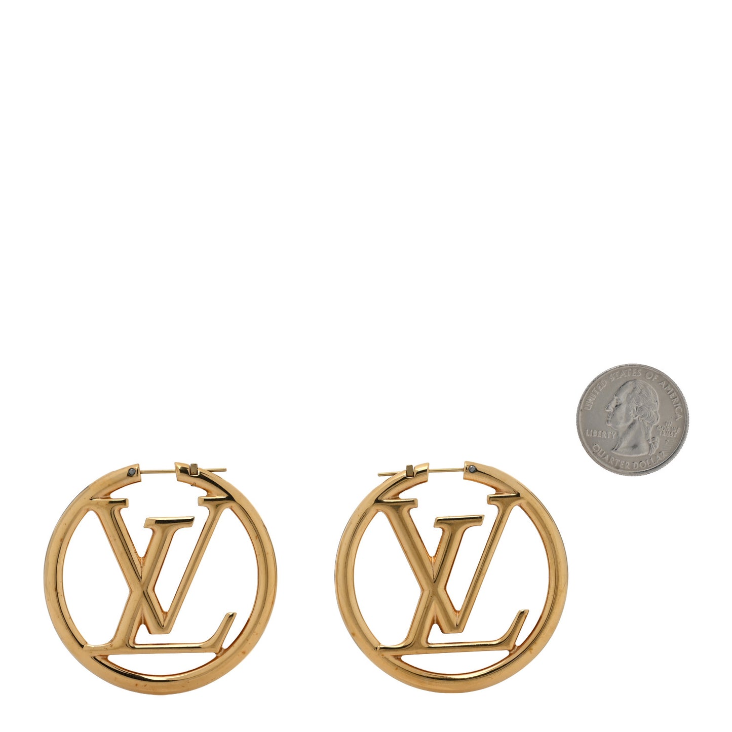 Metal Louise Hoop Earrings Gold