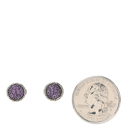 John Hardy Sterling Silver Amethyst Classic Chain Stud Earrings 2 of 4