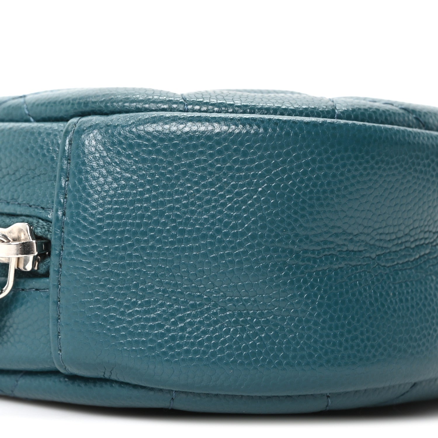 Chanel Caviar Quilted Round Clutch With Chain Green 9 of 10