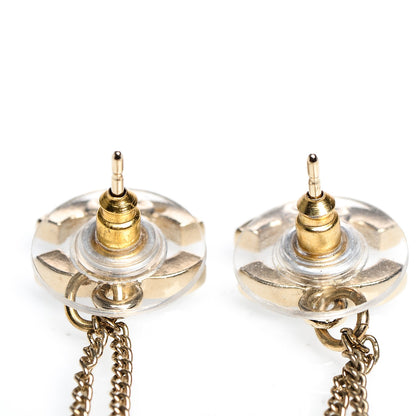 Chanel Enamel CC Pearl Dangle Earrings Black 3 of 6