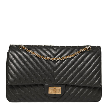 Chanel Aged Calfskin Chevron Quilted 2.55 Reissue 227 Flap Grey 1 of 21