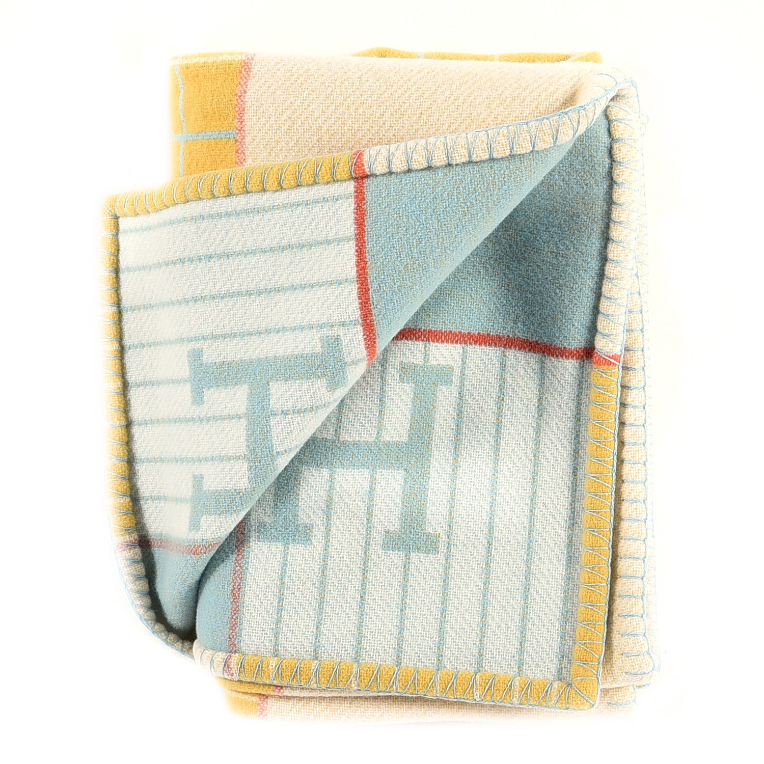 Hermes Wool Cashmere Avalon Passe-Passe Blanket Miel 4 of 6