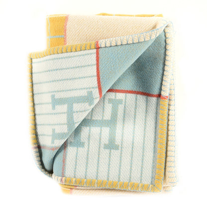 Hermes Wool Cashmere Avalon Passe-Passe Blanket Miel 4 of 6