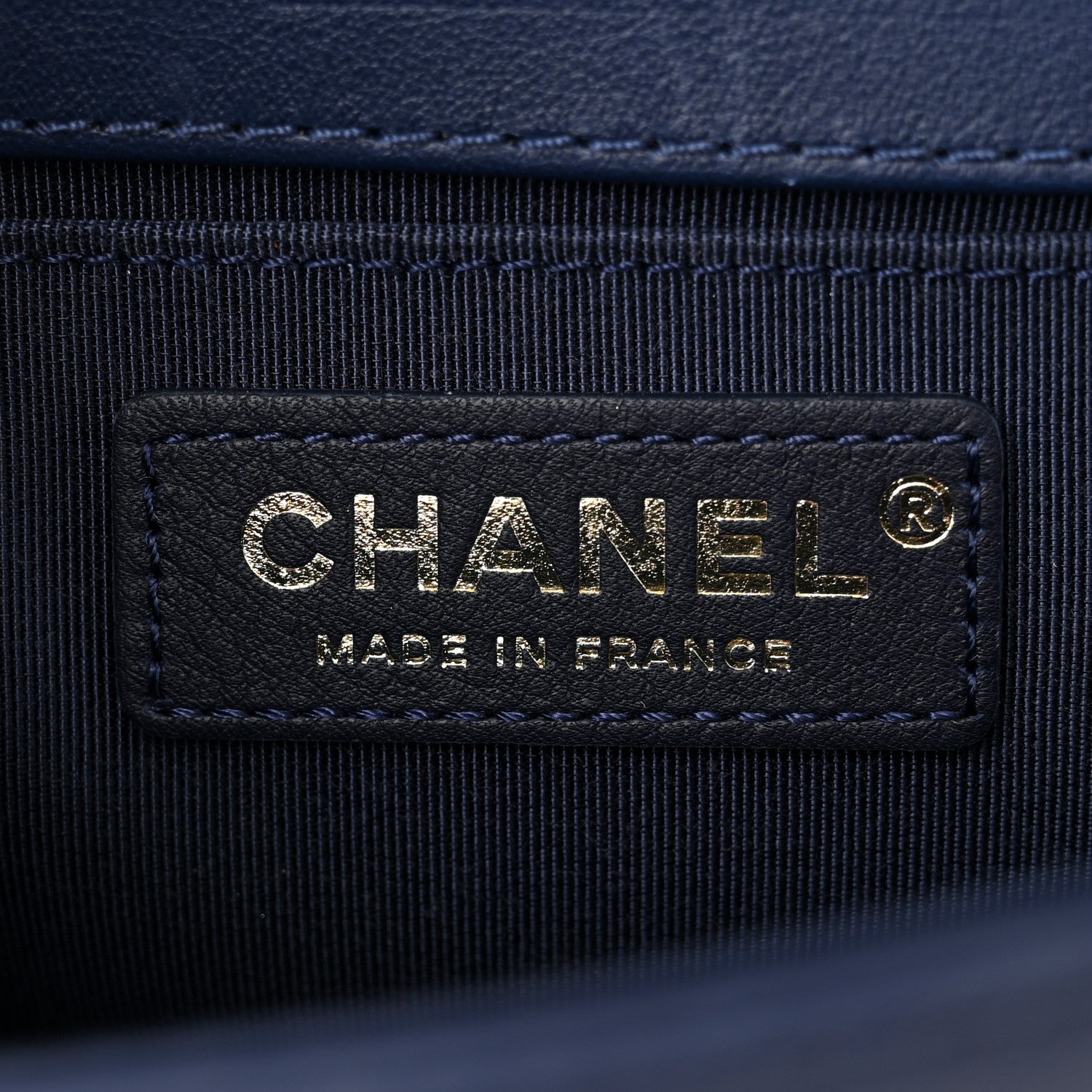 Chanel Calfskin Chevron Quilted Braided Small Boy Flap White Navy 6 of 11