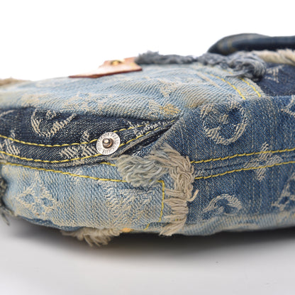 Louis Vuitton Denim Patchwork Pouchy Blue 9 of 13