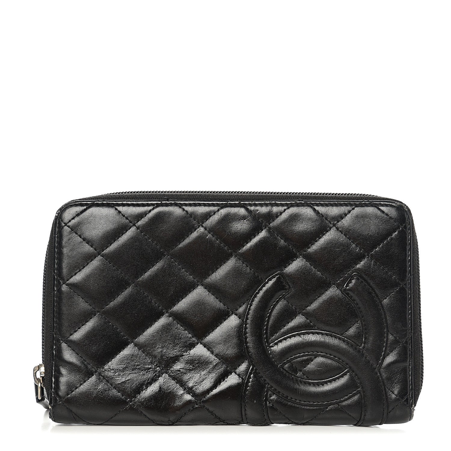 Chanel Calfskin Cambon Zip Around Organizer Wallet Black 1 of 16
