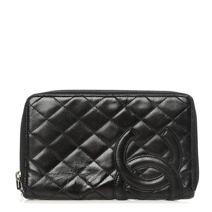 Chanel Calfskin Cambon Zip Around Organizer Wallet Black 1 of 16