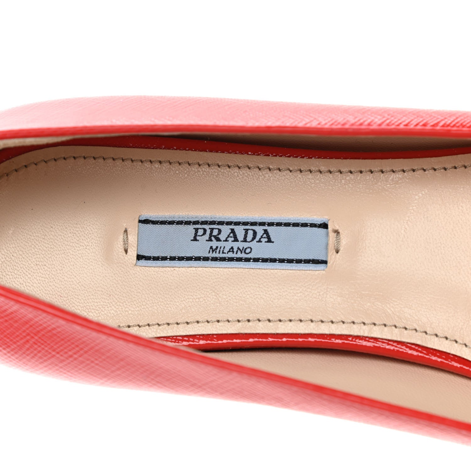Prada Saffiano Vernice Logo Loafers 40.5 Red 7 of 9