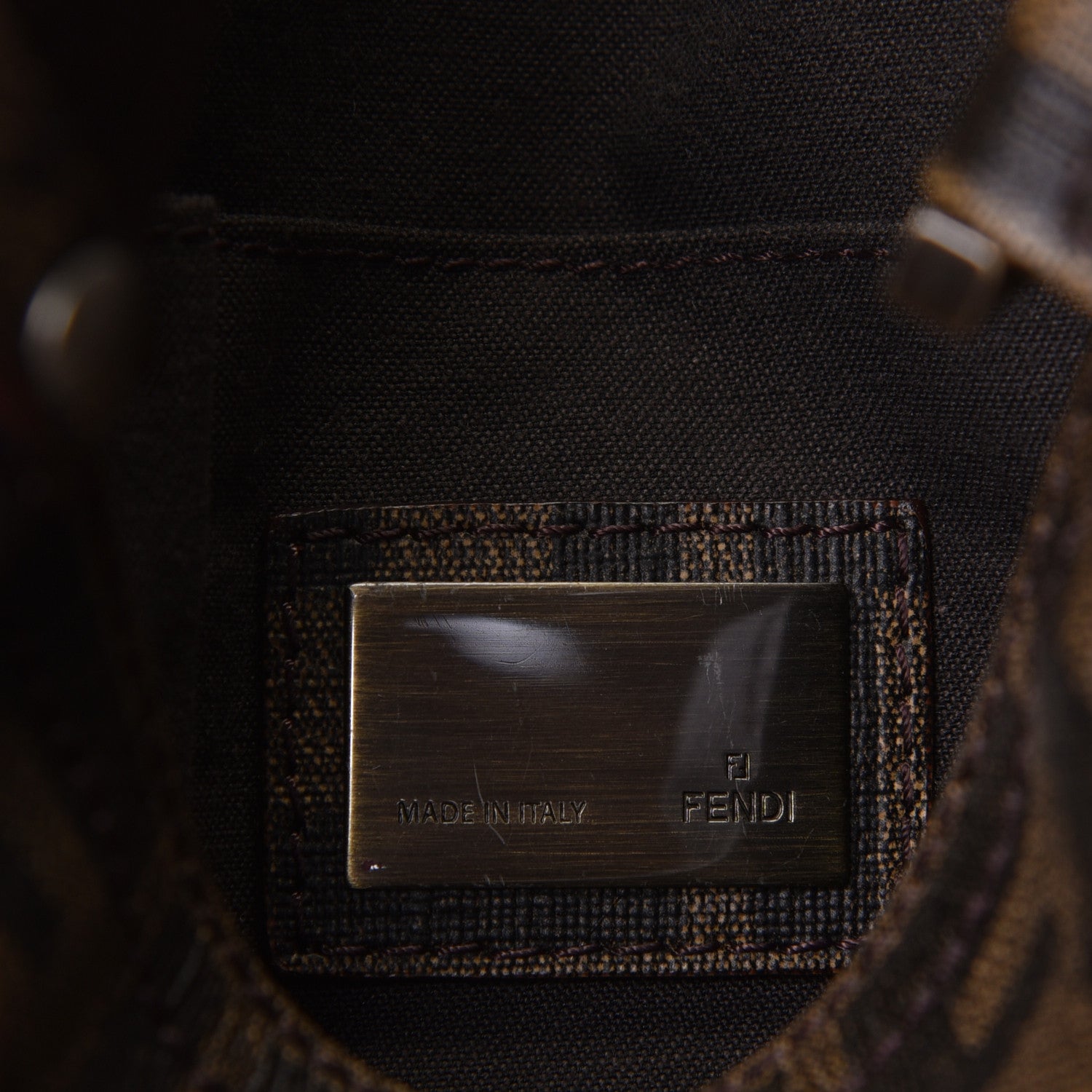 Fendi Zucca Spalmati Messenger Bag Tobacco 9 of 10