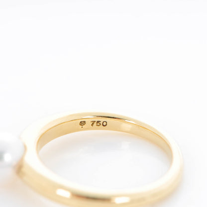 Mikimoto 18K Yellow Gold Akoya Cultured Pearl 6.5mm Classic Elegance Ring 6 4 of 4