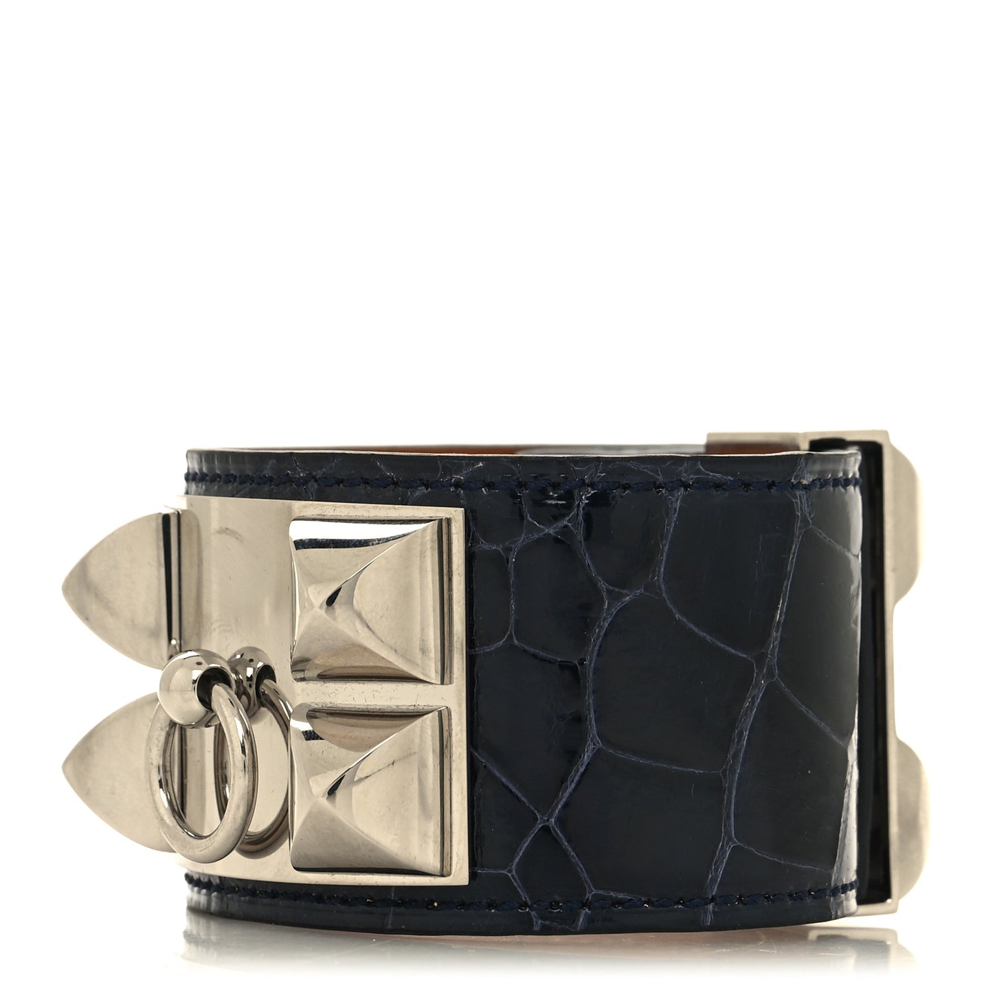 Alligator Collier de Chien CDC Bracelet T2 Bleu Marine