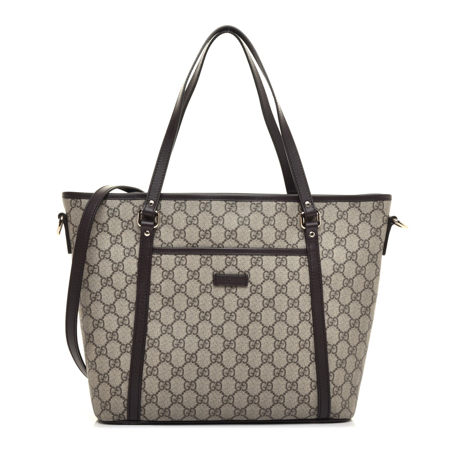 GG Supreme Monogram Medium Joy Tote Dark Brown