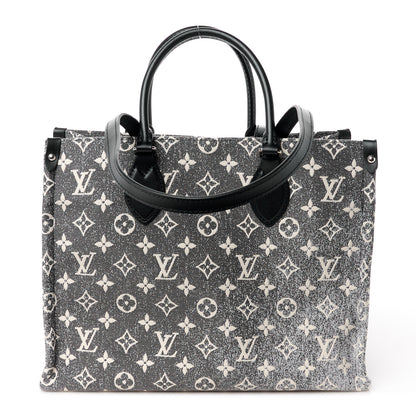 Louis Vuitton Monogram Jacquard Denim Onthego MM Black 1 of 10