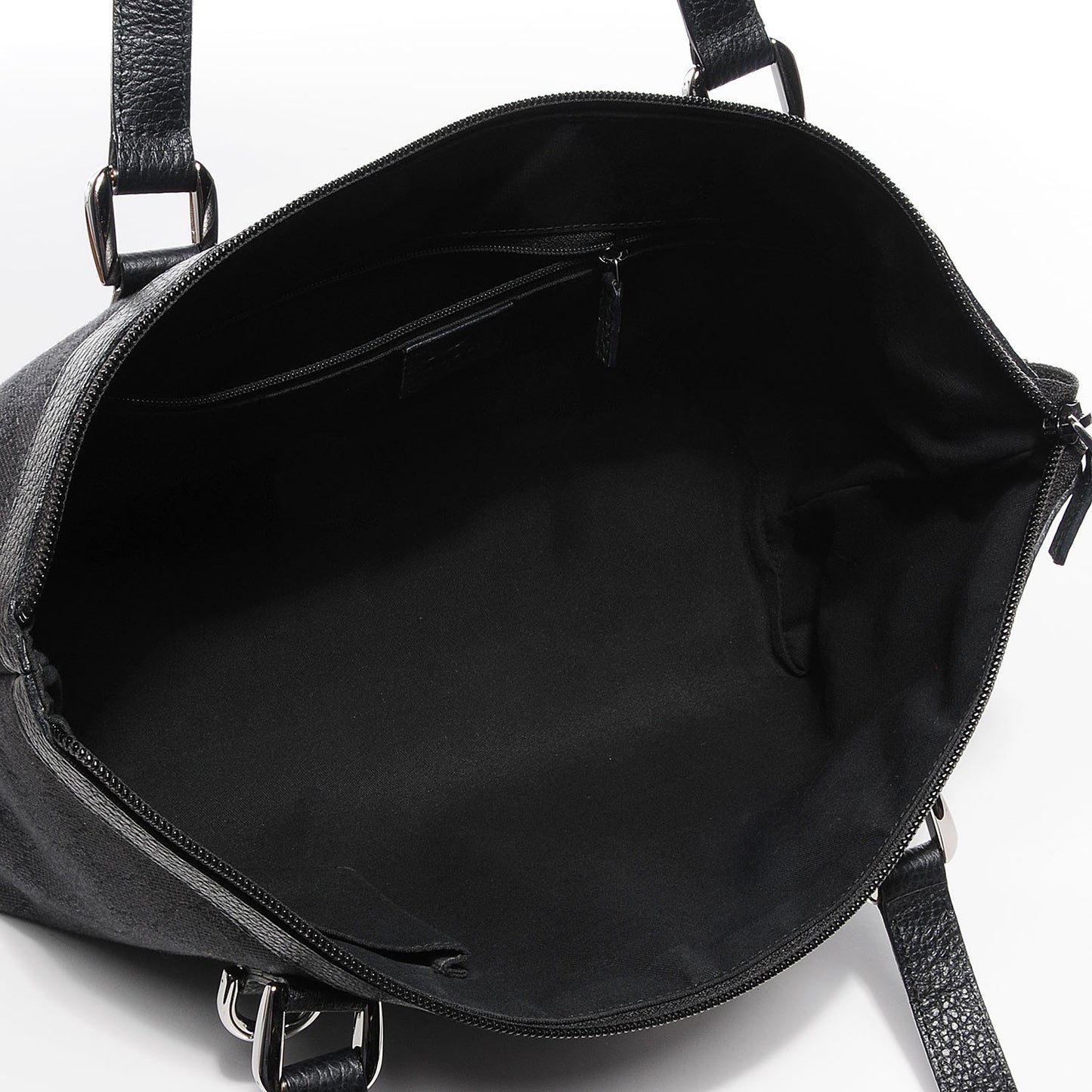 Denim Monogram Medium Abbey Tote Black