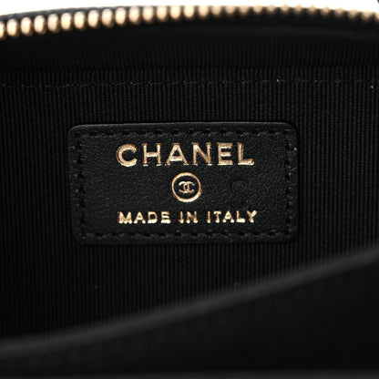 Chanel Caviar Chevron Quilted Mini Boy Clutch With Chain Black 7 of 10