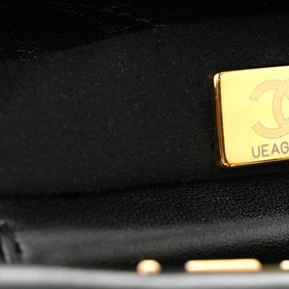 Chanel Lambskin Resin Quilted Small Bucket Bag Black 7 of 10