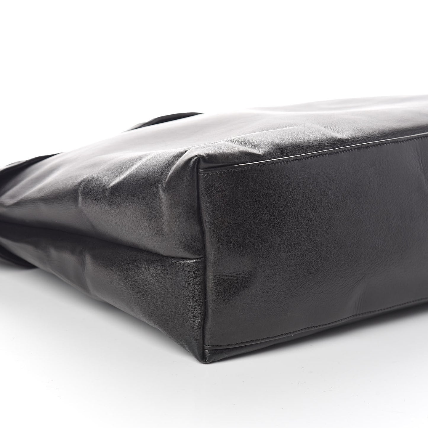 Calfskin Quilted Large Shoulder Bag Black