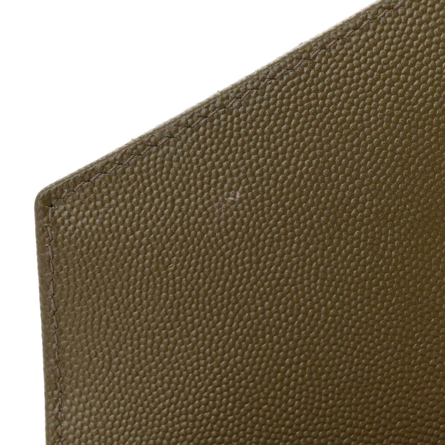 Saint Laurent Grain De Poudre Textured Mixed Matelasse Triquilt Monogram Clutch Vert Kaki 11 of 13