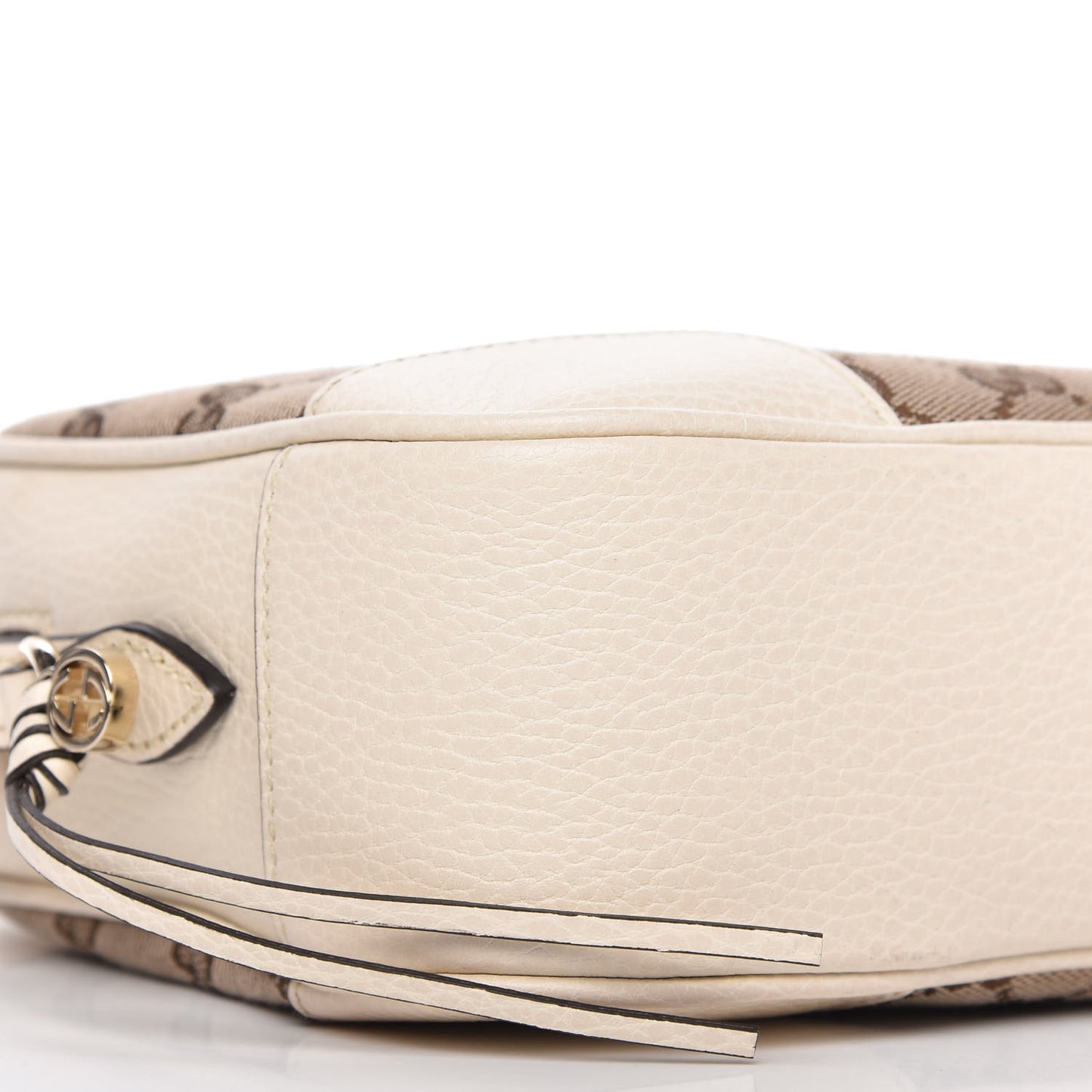 Monogram Dollar Calfskin Mini Bree Messenger Bag Beige Ebony Avoire