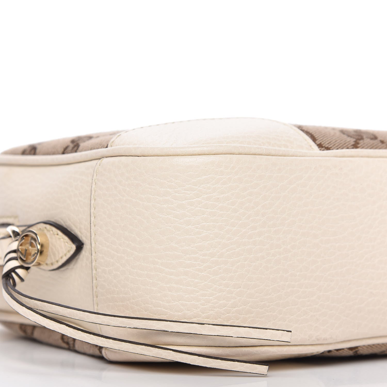 Gucci Monogram Dollar Calfskin Mini Bree Messenger Bag Beige Ebony Avoire 6 of 10