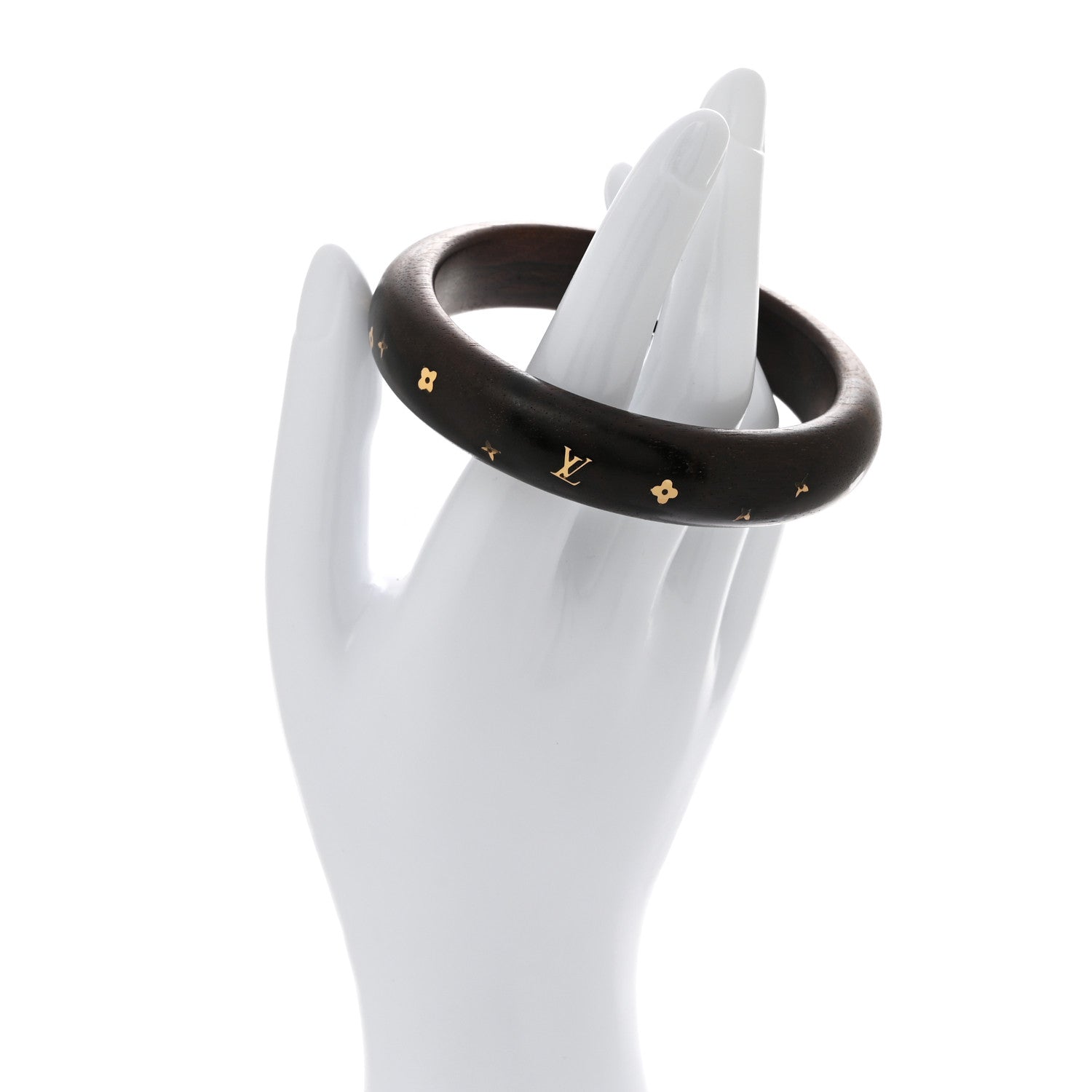 Louis Vuitton Tiger Wood Brass Sylvania Bangle 2 of 4