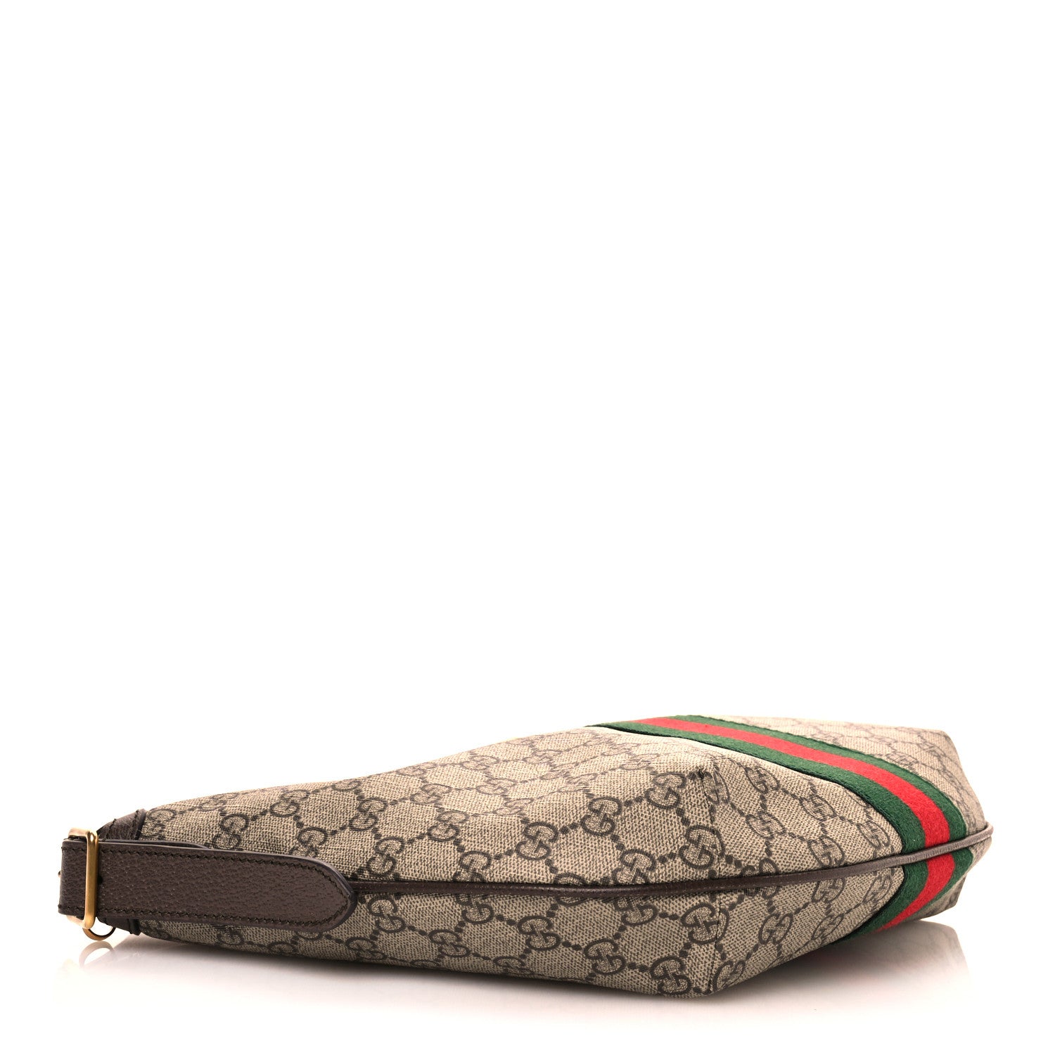 Gucci GG Supreme Monogram Web Small Ophidia Half Moon Hobo Beige Ebony New Acero 4 of 10