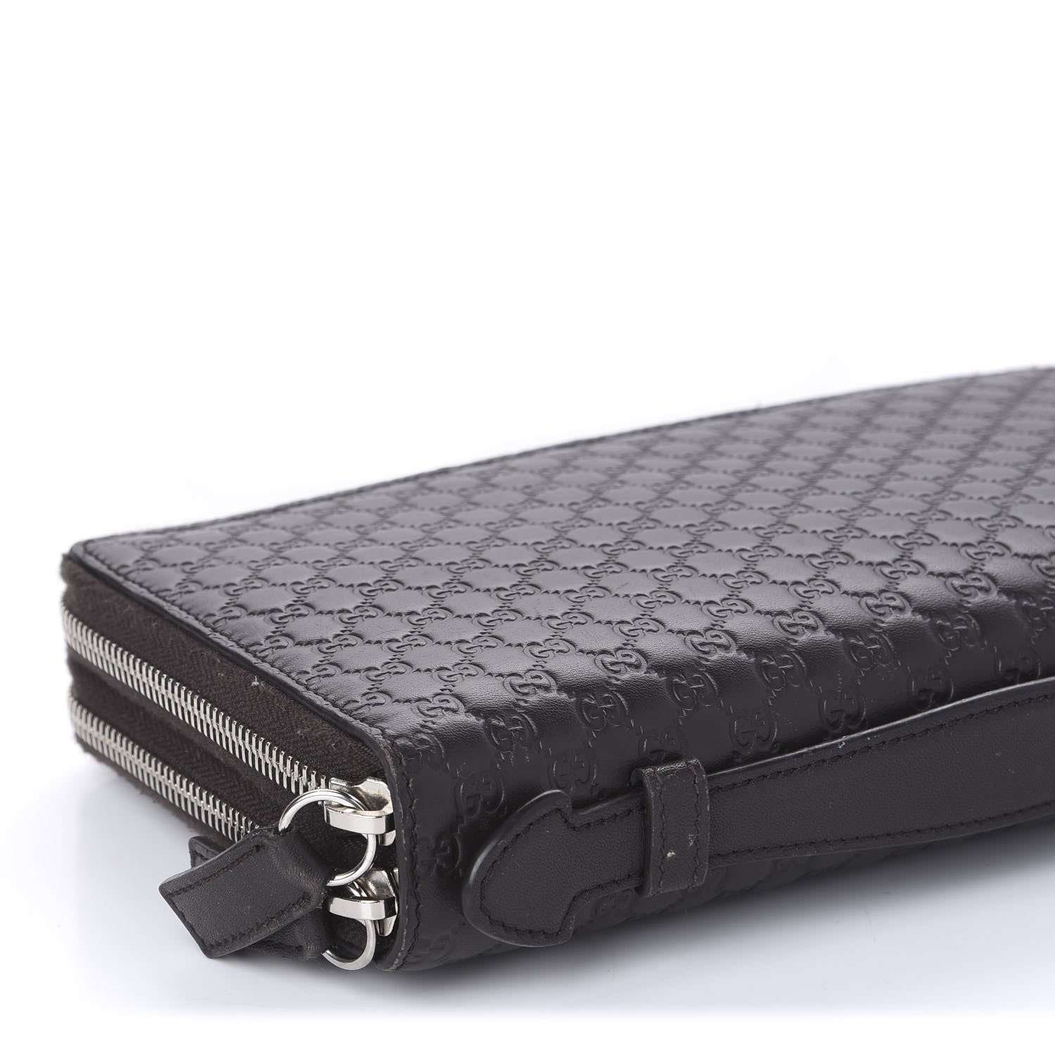 Gucci Soft Microguccissima Zip Around Top Handle Travel Wallet Loess 7 of 12