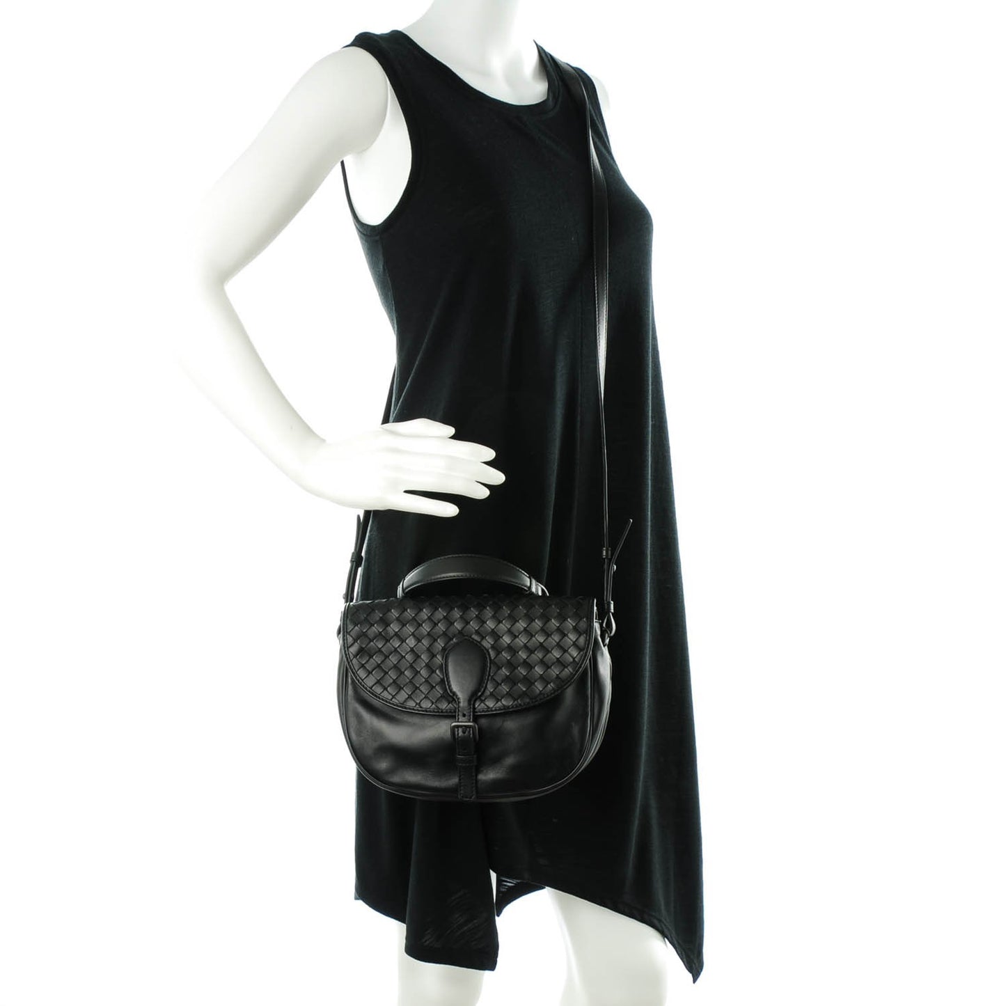 Nappa Intrecciato Messenger Nero Black