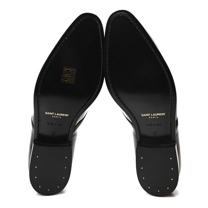 Saint Laurent Patent Lace Up Wyatt 25 Derby Shoes 41 Black 5 of 9