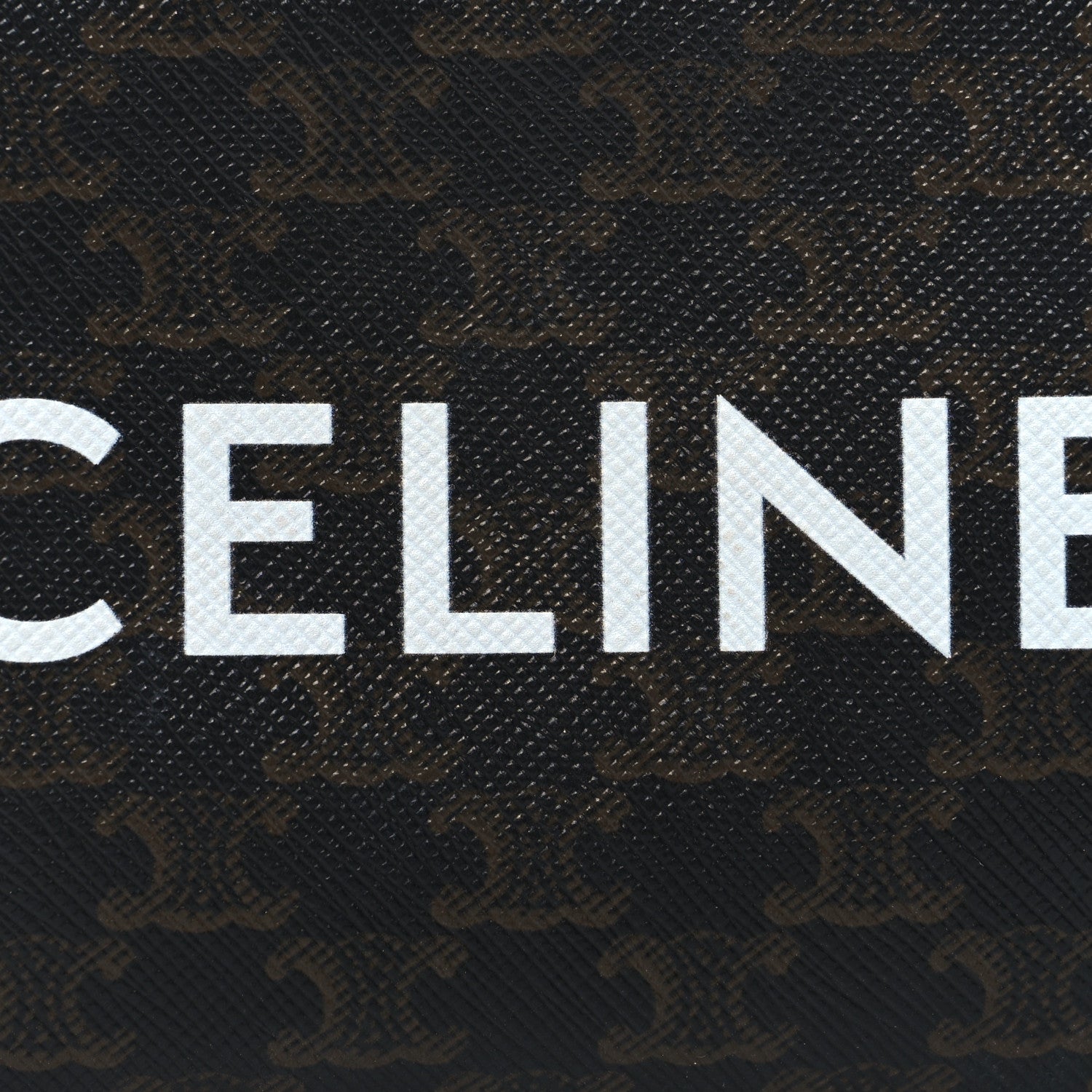 Celine Triomphe Canvas Logo Coin and Card Pouch With Hook Black 7 of 7