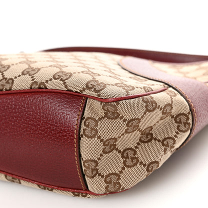 Gucci Monogram Calfskin Shoulder Bag Hobo Red 9 of 9
