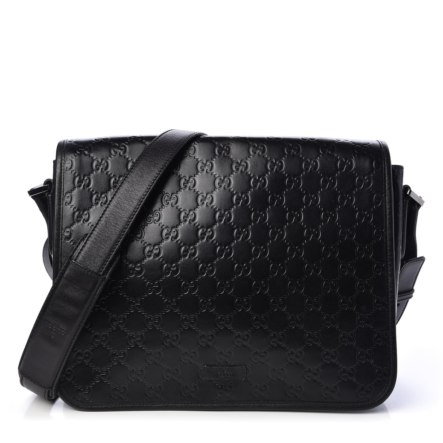 Guccissima Flap Messenger Bag Black