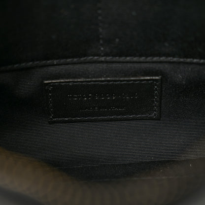 Saint Laurent Calfskin Matelasse Chevron Monogram A5 Wristlet Black 7 of 7