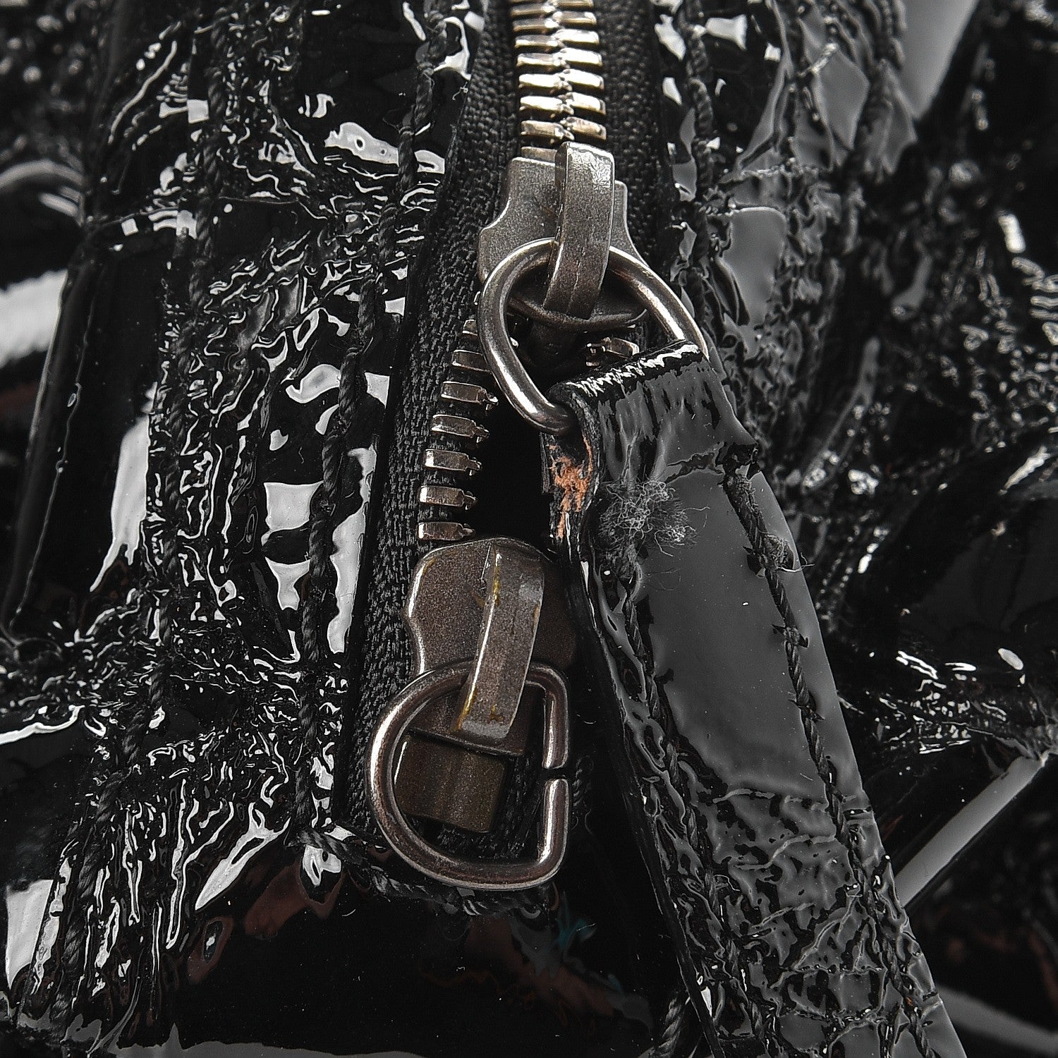 Givenchy Patent Crocodile Embossed Medium Nightingale Black 8 of 11