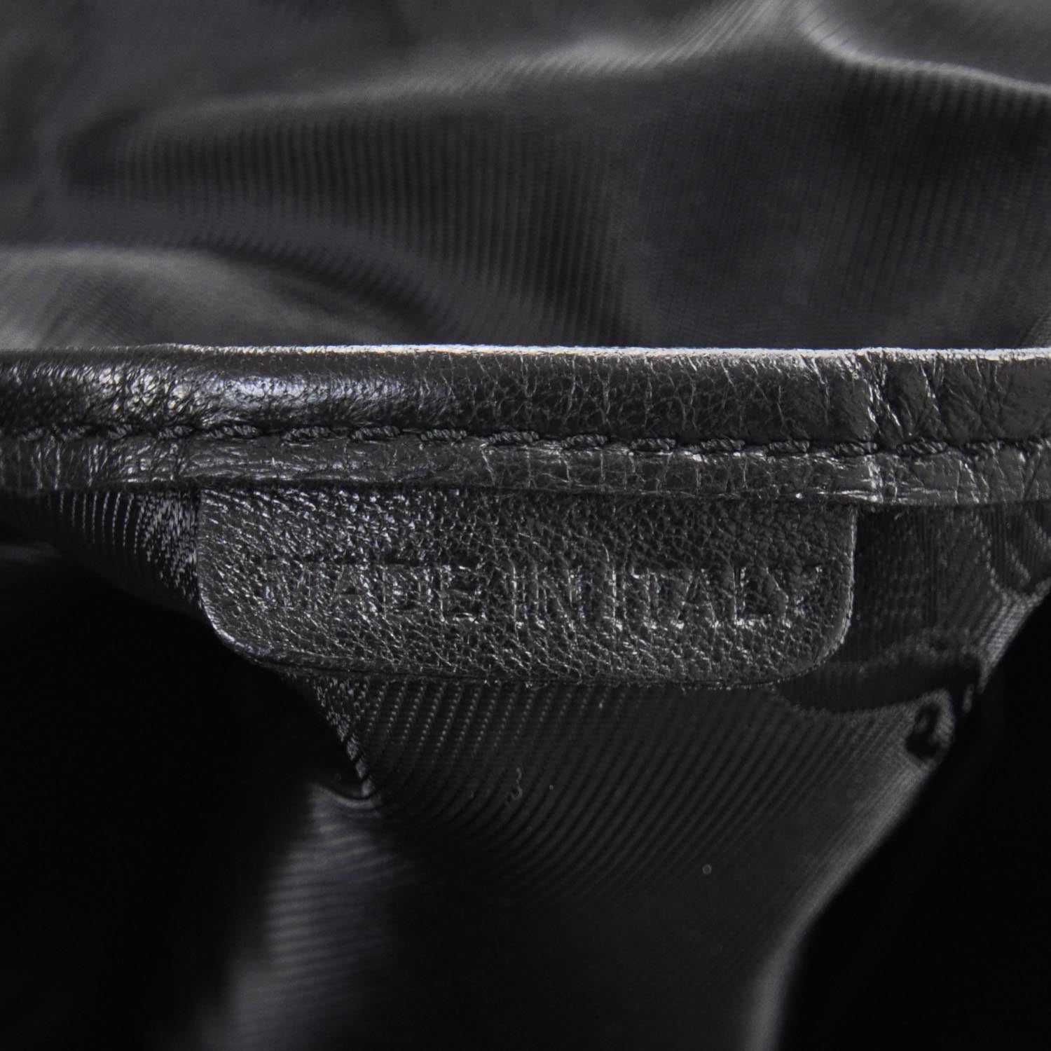 Burberry Leather Ruched Ribbon Tote Black 8 of 10