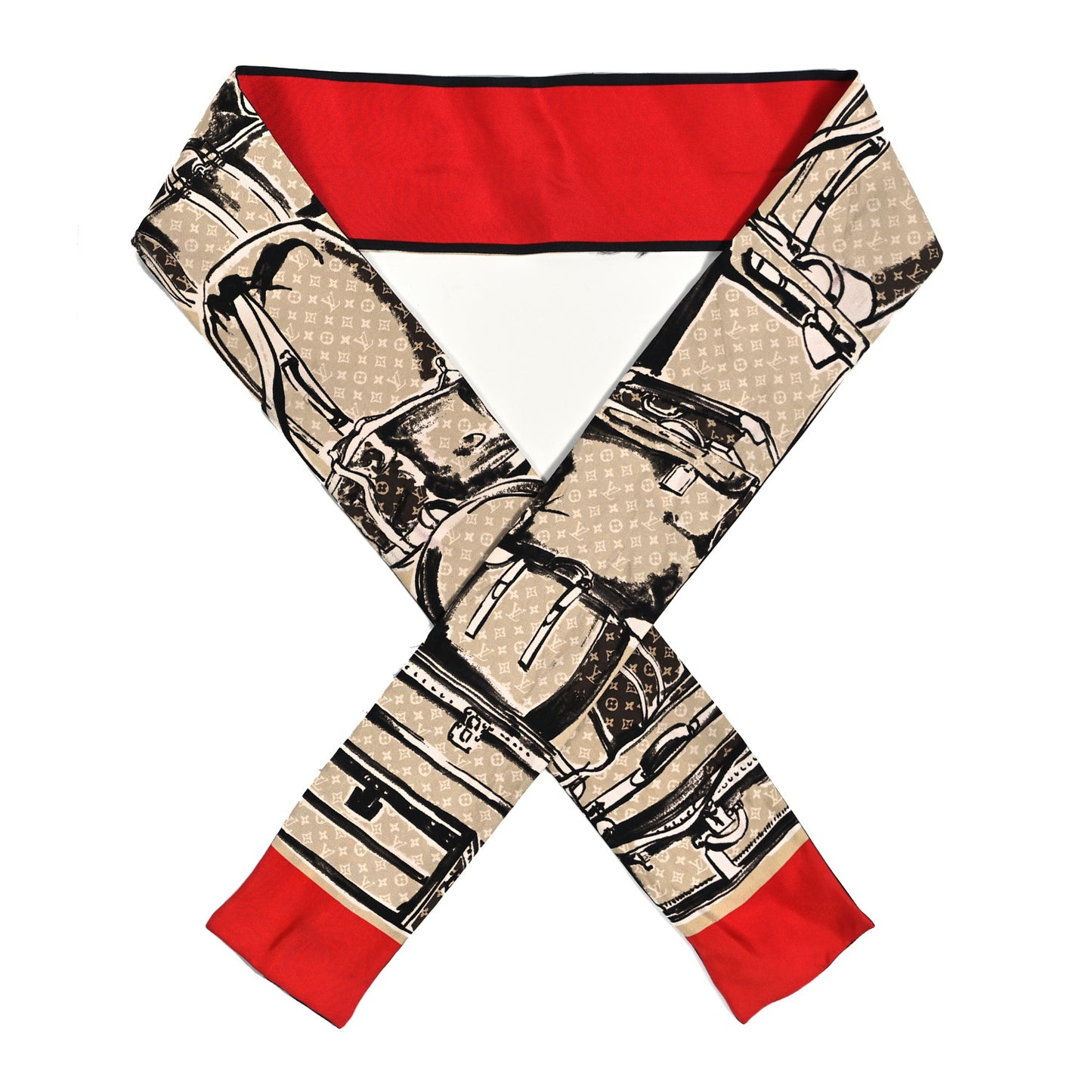 Silk Monogram Trunks Bandeau Brown