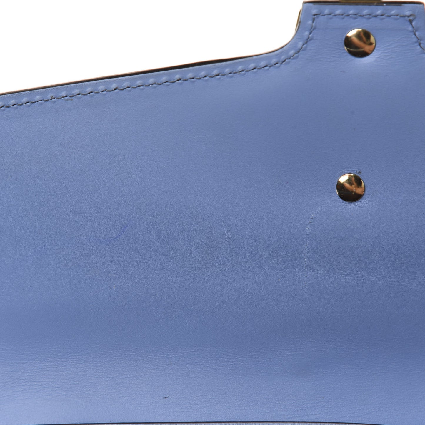 Calfskin Embroidered Medium Sylvie Top Handle Bag Clear Sky Blue