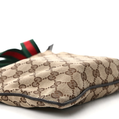 Gucci Monogram Web Small Flat Messenger Bag Brown 8 of 11