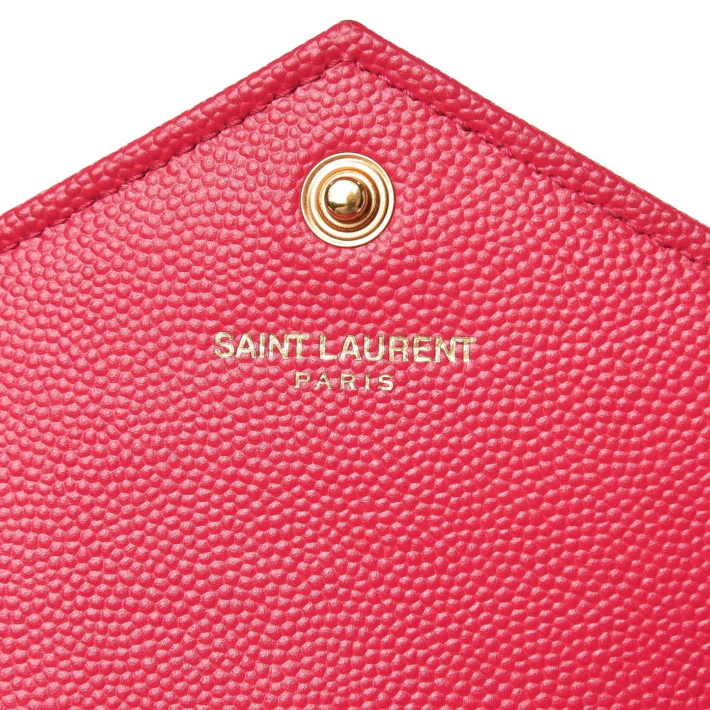 Grain De Poudre Matelasse Chevron Monogram Envelope Chain Wallet Bubblegum