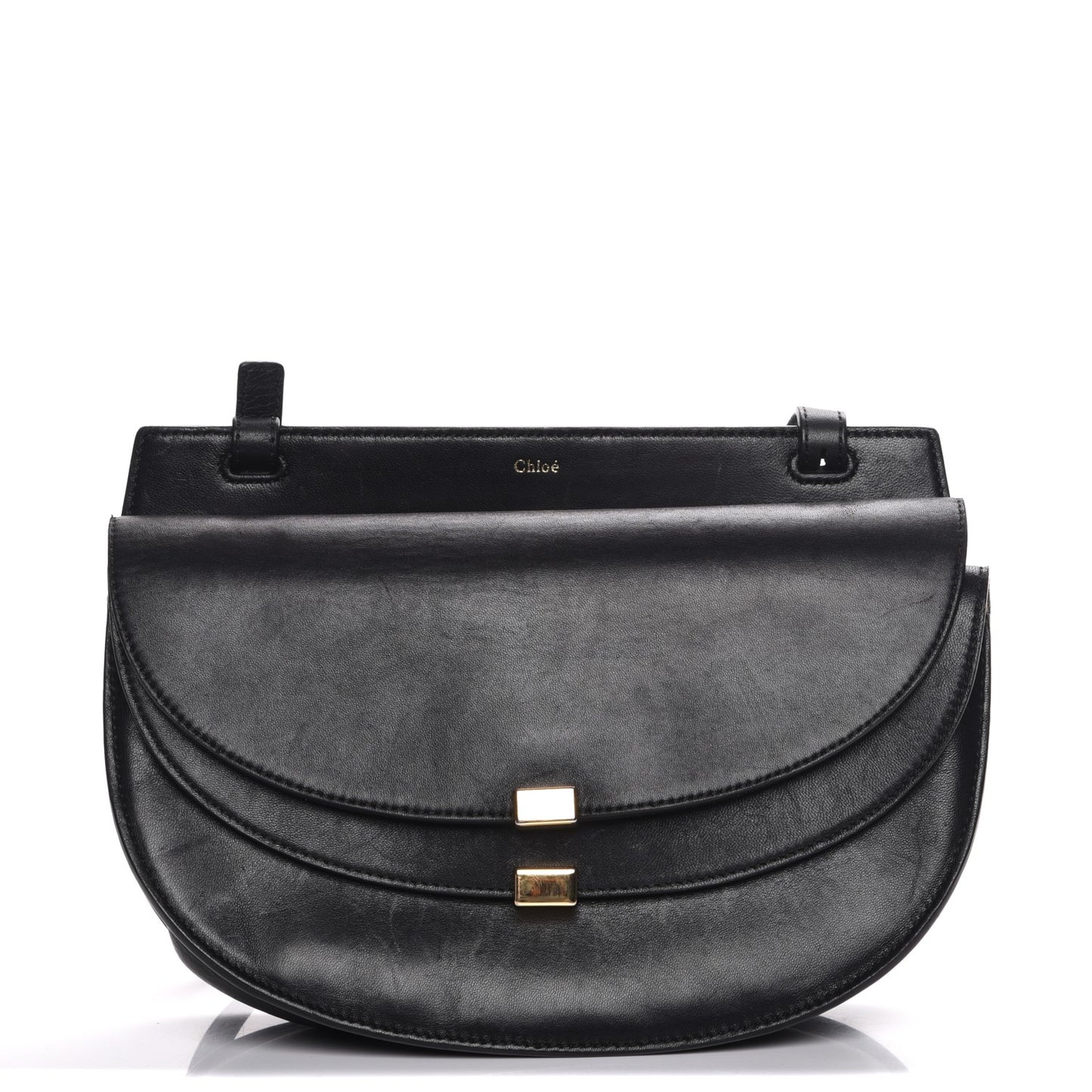 Calfskin Mini Georgia Crossbody Bag Black