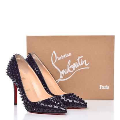 Christian Louboutin Patent Pigalle Spikes 100 Pumps 37.5 Iris 14 of 14