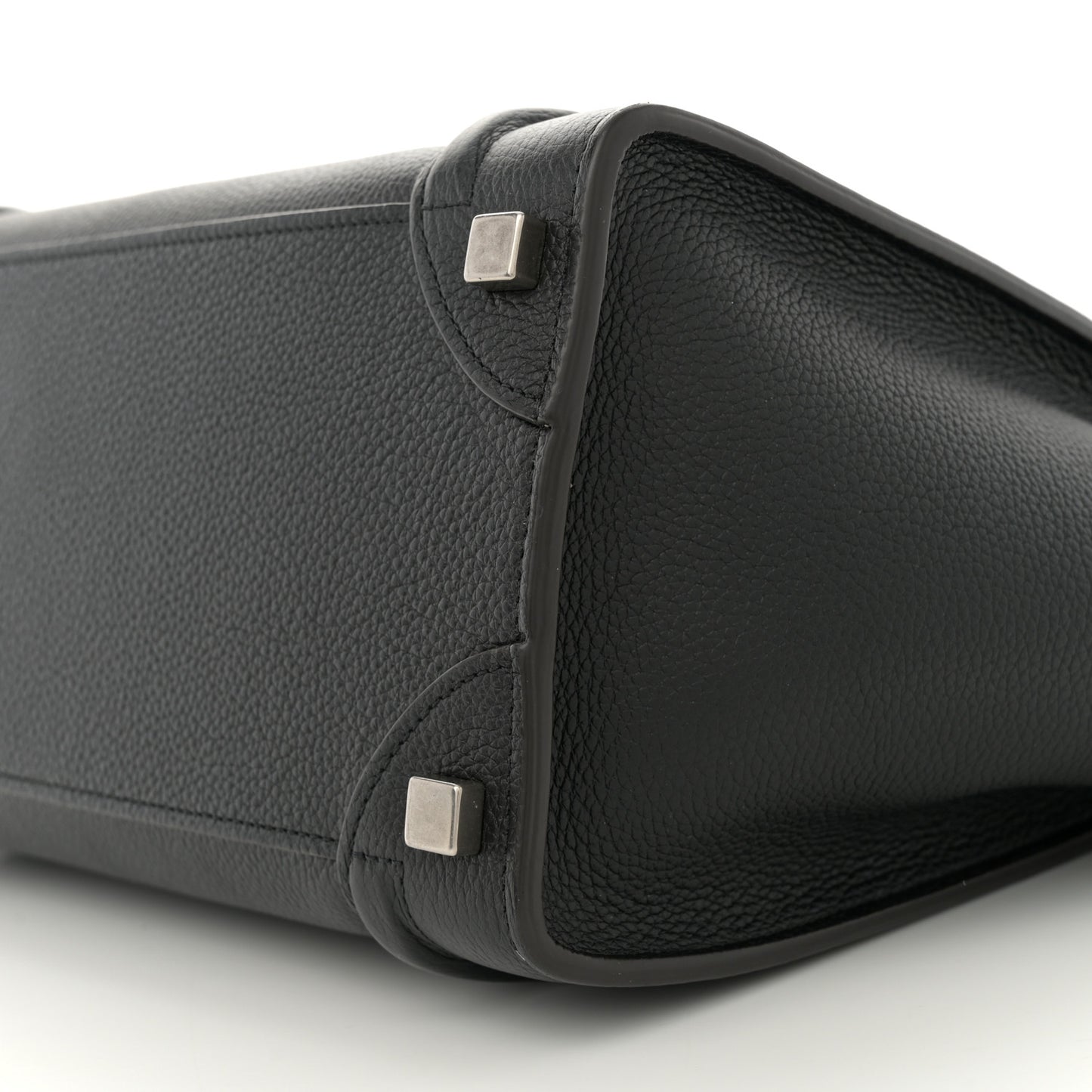 Drummed Calfskin Micro Luggage Black