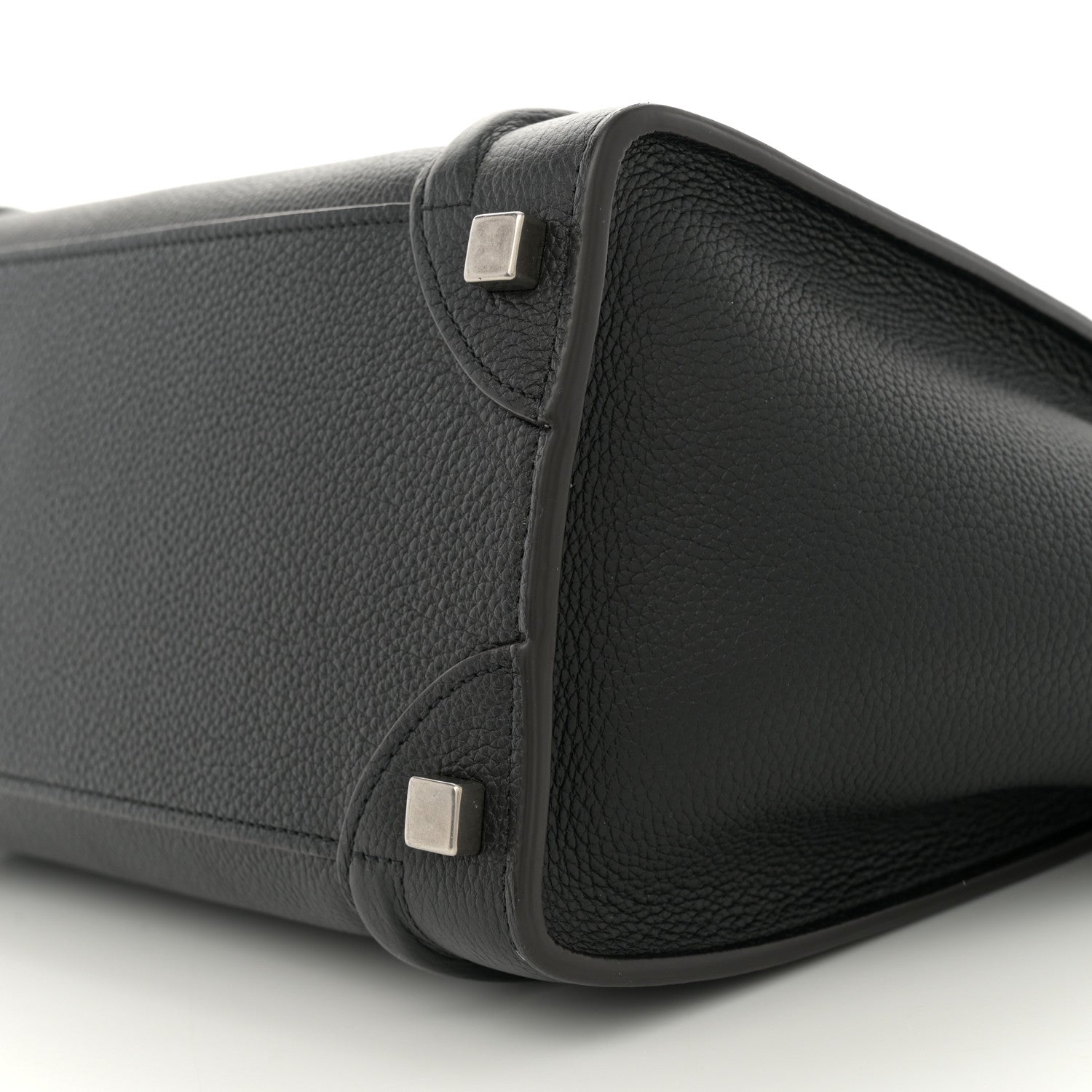 Celine Drummed Calfskin Micro Luggage Black 10 of 12