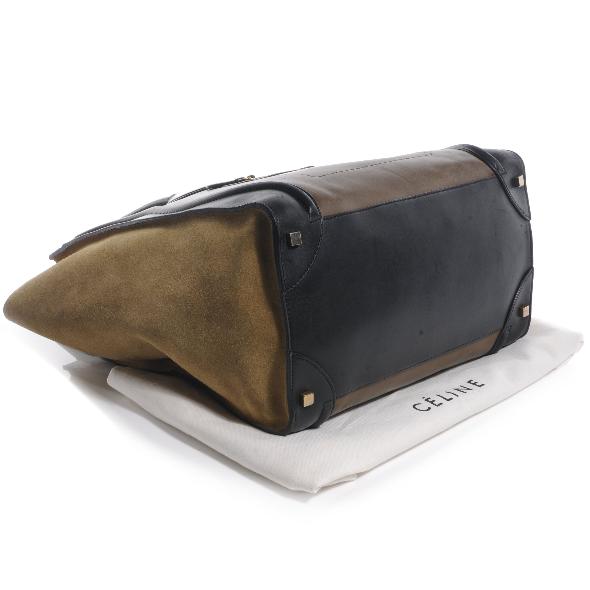 Celine Smooth Calfskin Medium Tri-Color Luggage Olive 5 of 9