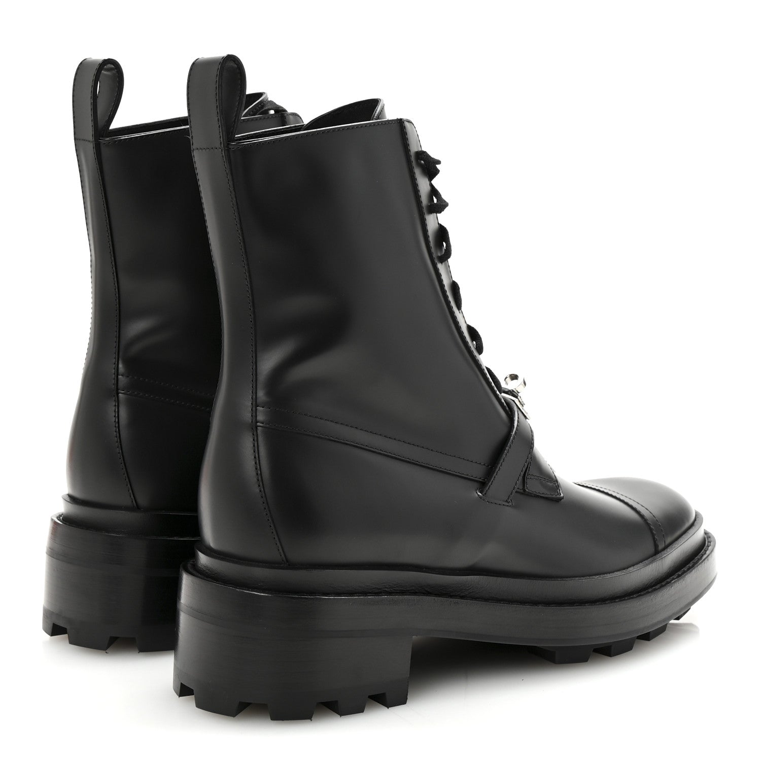 Hermes Glossed Calfskin Funk Ankle Boots 38.5 Black 5 of 9