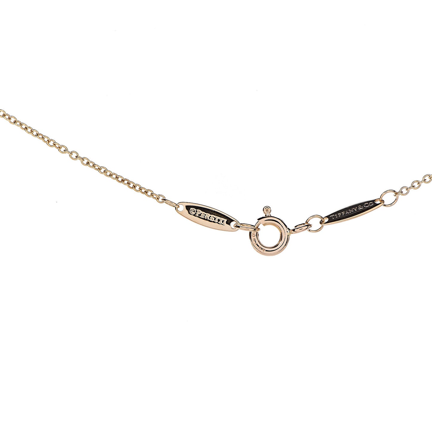 18K Yellow Gold Diamond .21ct Elsa Peretti Diamonds by the Yard Pendant Necklace